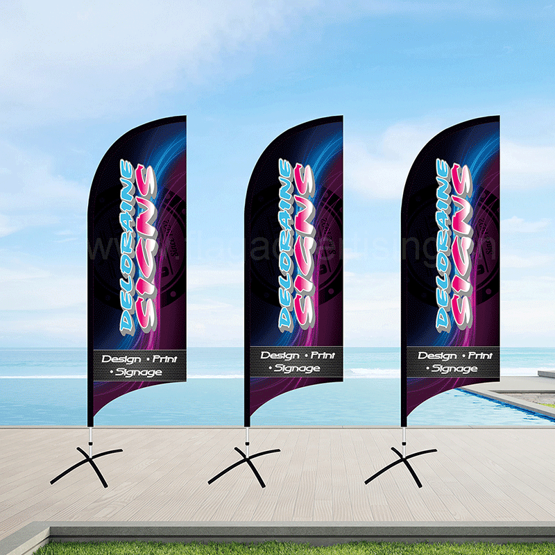 custom heavy duty feather flags with bases