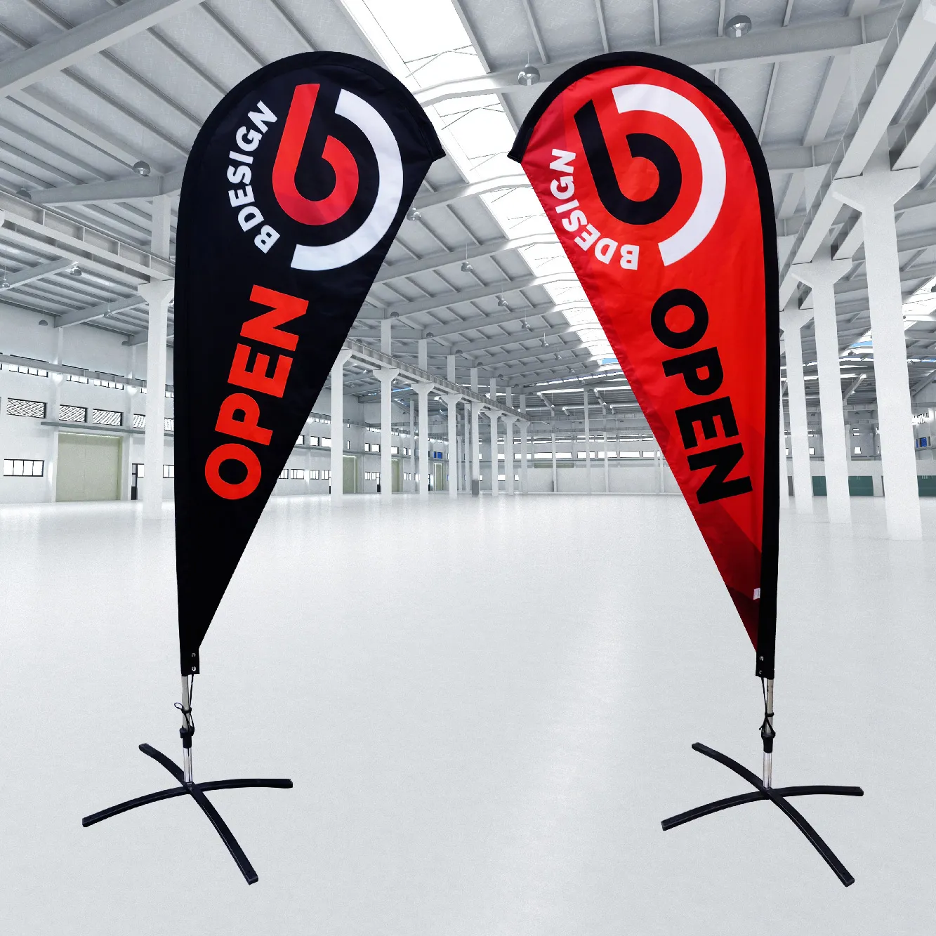 7ft teardrop beach flag kit