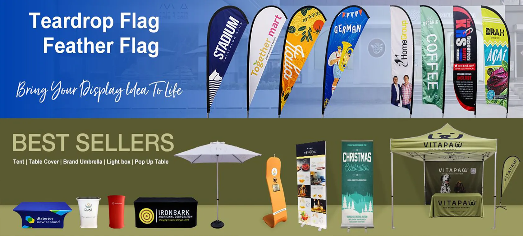 Wind-Resistant Feather Flags and Teardrop Flags——Bold Brand Visibility Outdoors & Events