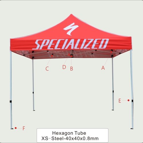 XS Series-40x40mm Hexagon frame-Steel