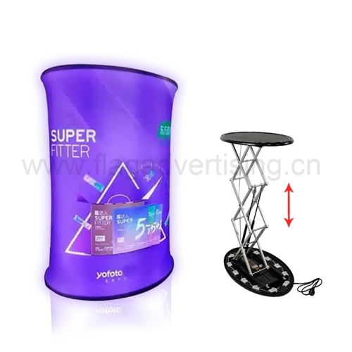 Portable Promotion Exhibition LED Oval EZ-UP Pro Table