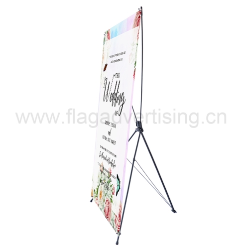 Custom Portable Trade Show Advertising Equipment Display Korean Style X Banner Stand