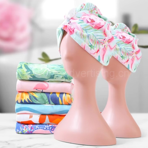 Personalized Microfiber Hair Towel – Super Absorbent Turban Wrap for Fast Drying