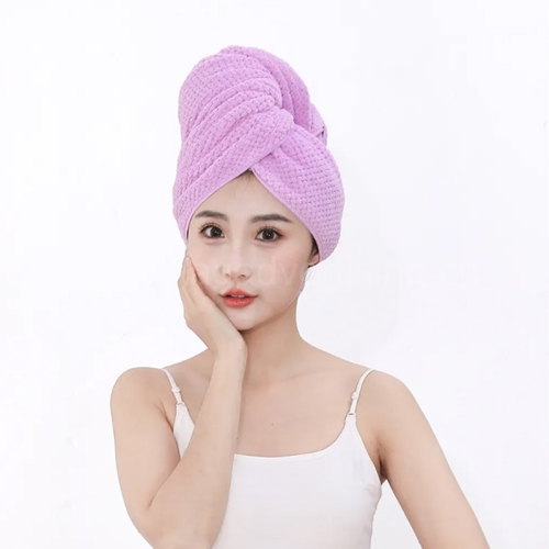 Large Microfiber Hair Towel Wrap – Quick Dry Turban for Long & Curly Hair