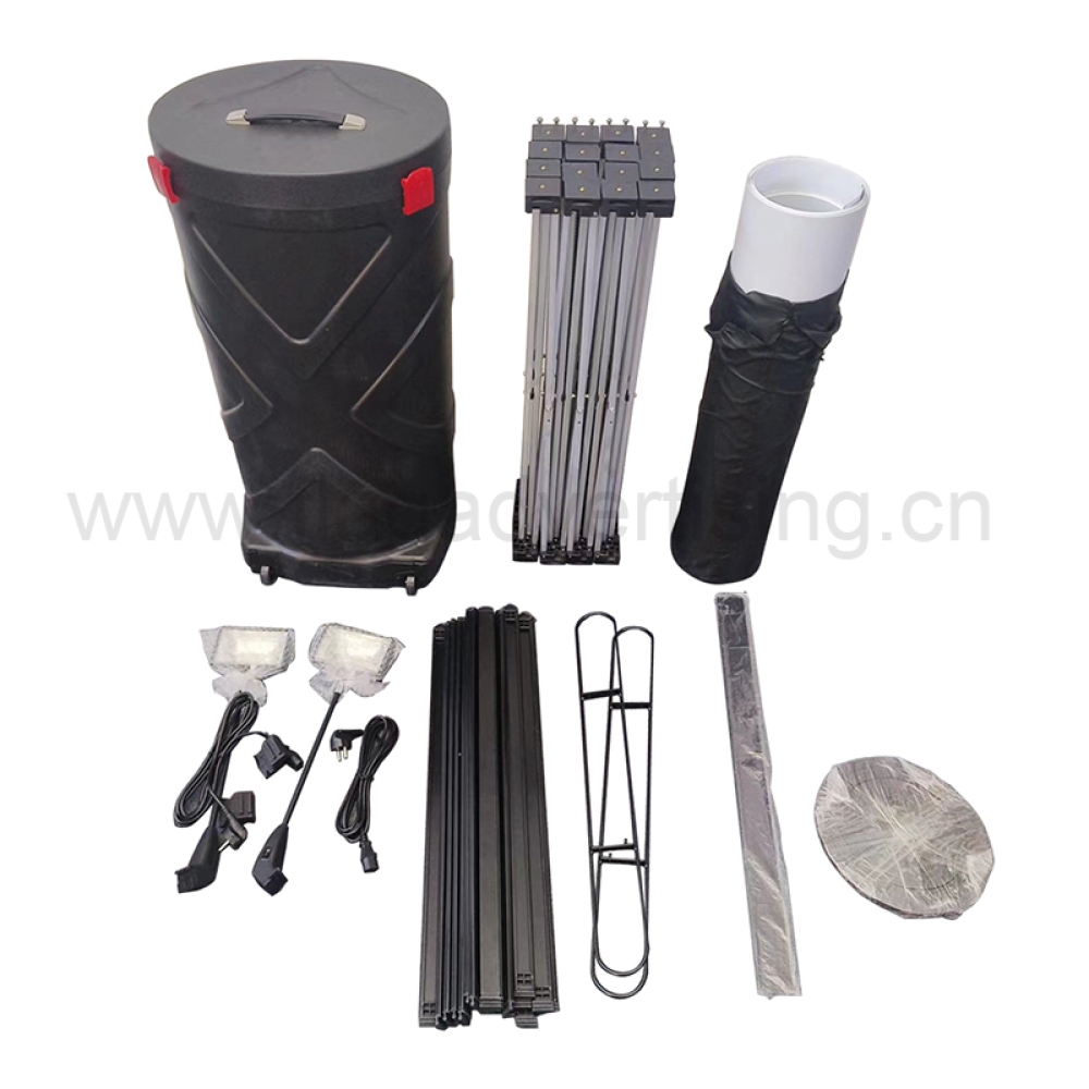 Round Aluminum Fabric Pop up Wall Exhibition Display
