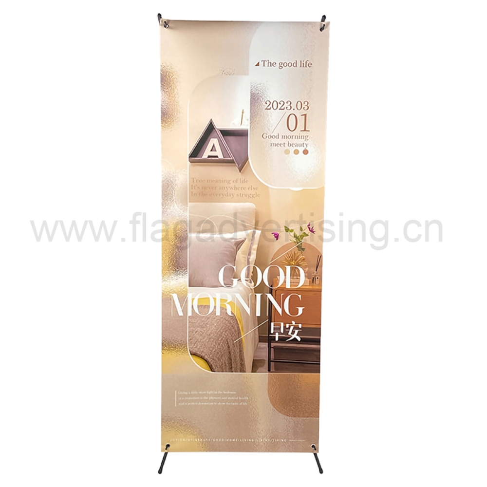 Custom Printed 60*160cm 80*180cm Windproof Tripod Advertising Display X Banner Stand