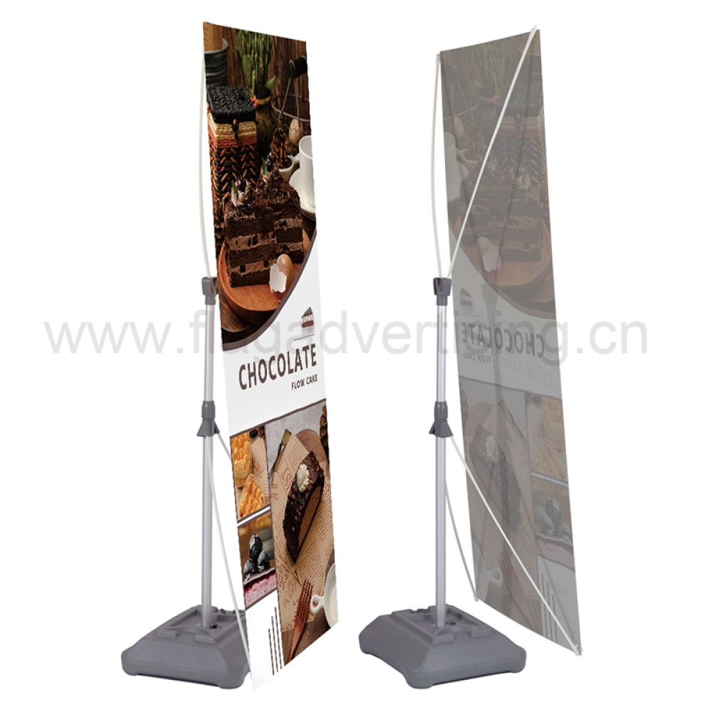 High Quality Outdoor Adjustable Water Base X Banner Stand for Advertising