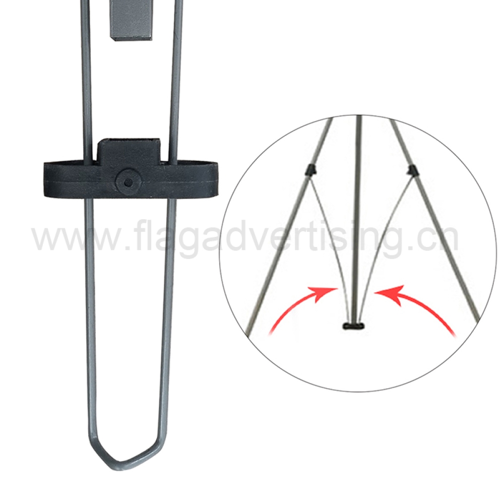 Custom Portable Trade Show Advertising Equipment Display Ox Horn X Banner Stand