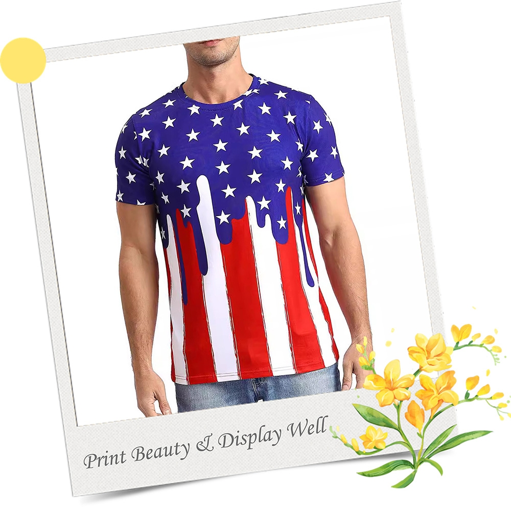 Custom short-sleeved T-shirt 3D digital print summer casual crewneck T-shirt for men