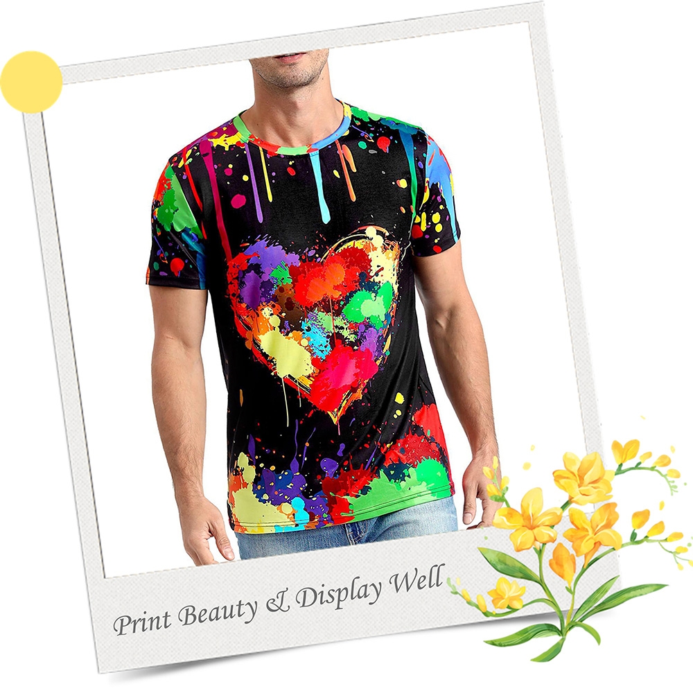 Custom short-sleeved T-shirt 3D digital print summer casual crewneck T-shirt for men
