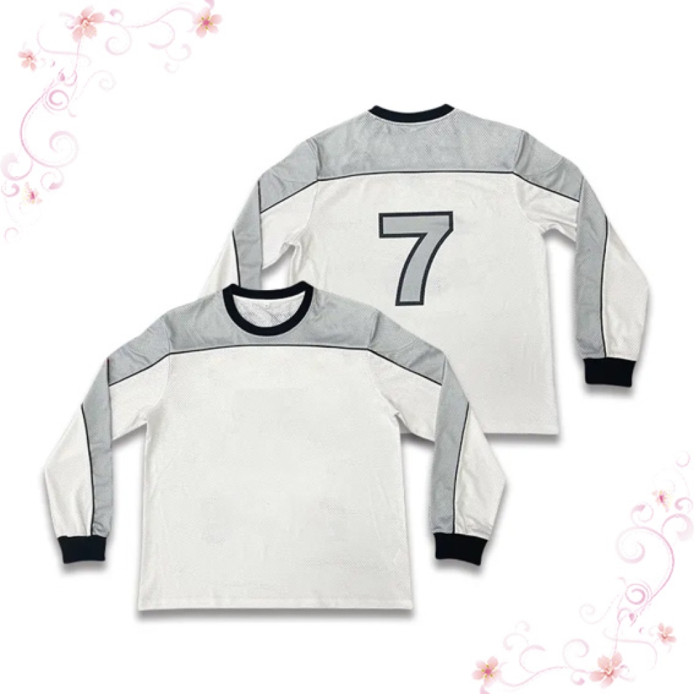 Custom sportswear men's mesh crew neck long sleeve shirt