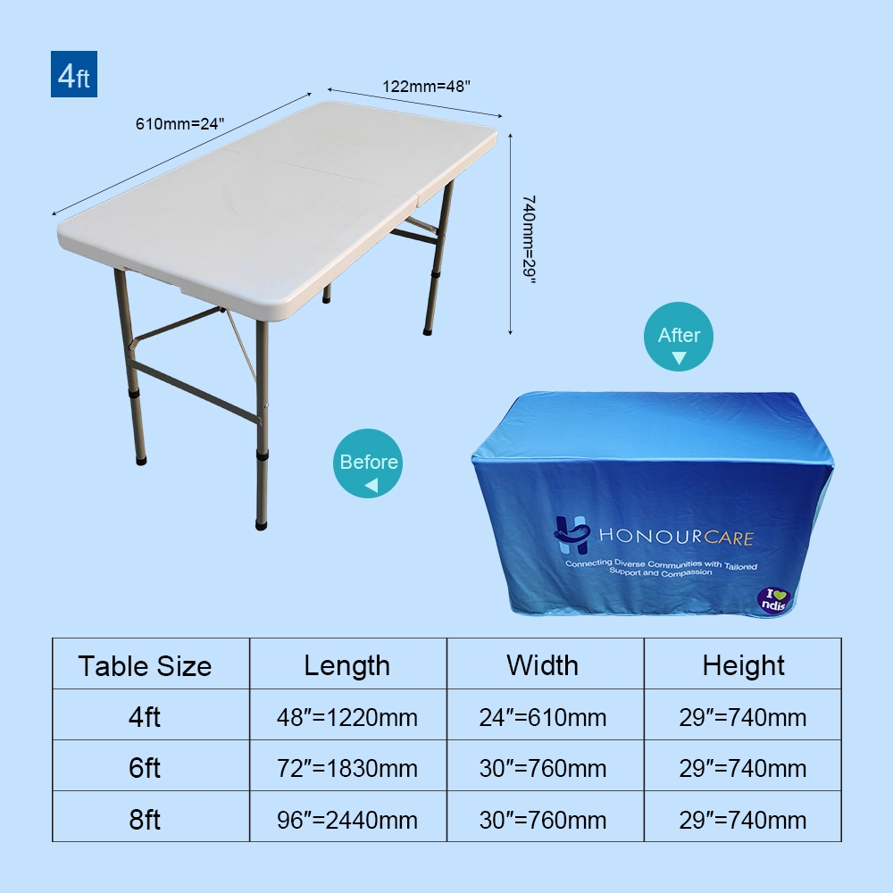 4ft Fitted Table Cover