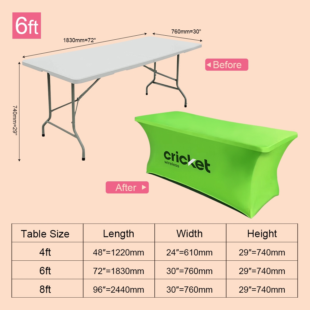6ft Stretch Table Cover