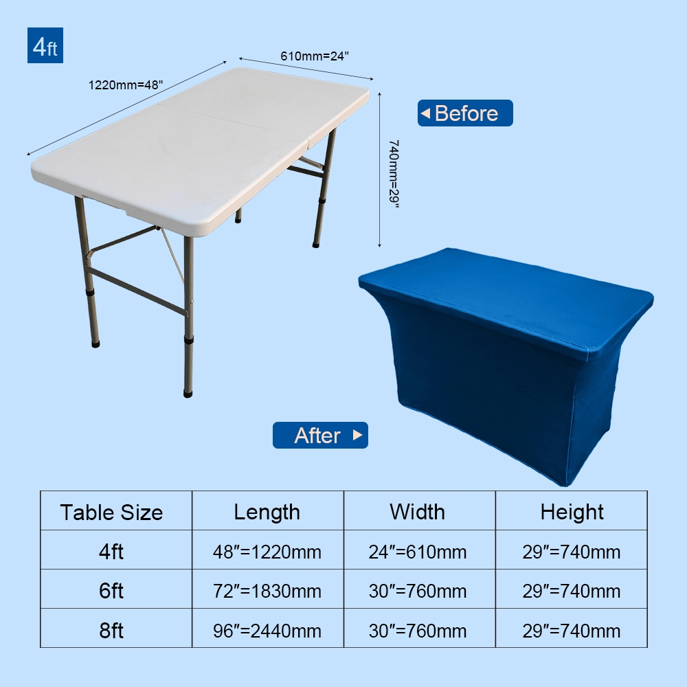 4ft Stretch Table Cover