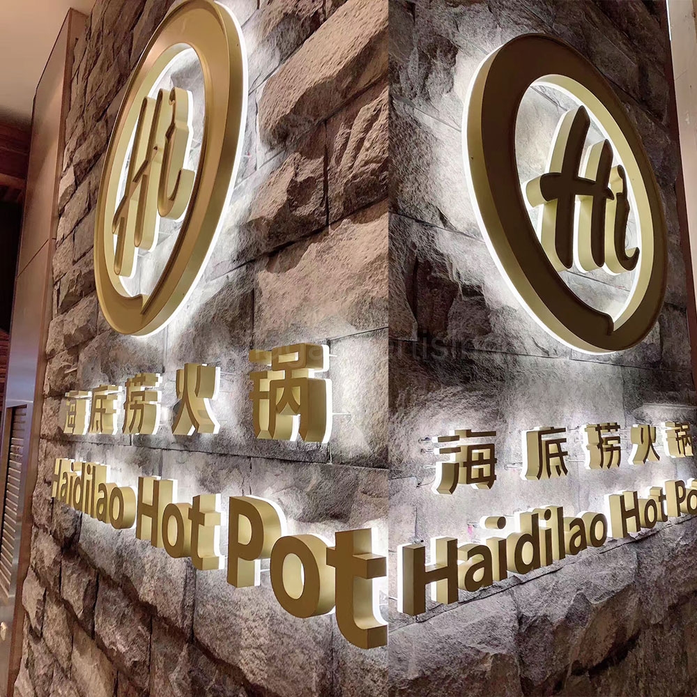 Stainless Steel Fabricated Back-lit Illuminated 3D Letters