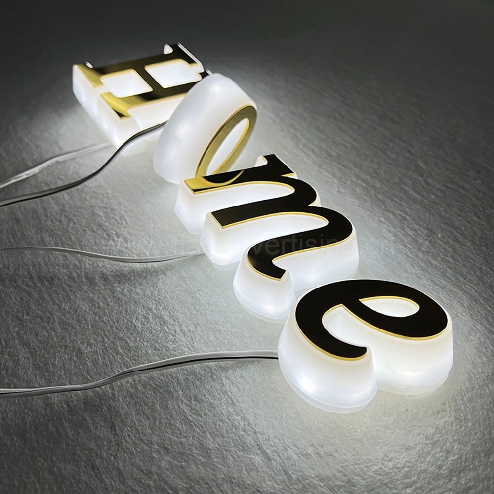 Mini Acrylic Front & Back Illuminated 3D Letters