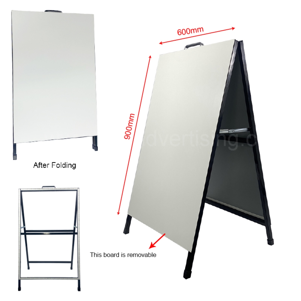 Double side outdoor folding advertising a frame steel a board poster display stand sidewalk pavement sign