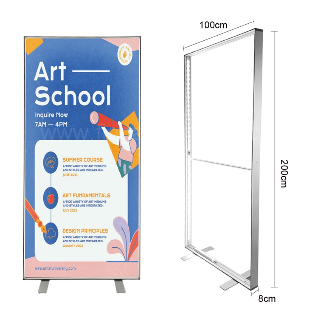 Aluminum Frame Free Standing Light Box Display