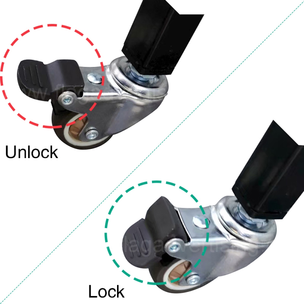 Heavy Duty Metal A-Frame Sidewalk Sign with Wheels – Double-Sided Folding Sandwich Board with Handle for Outdoor Street Advertising