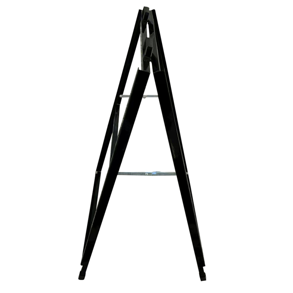 Heavy Duty Metal A-Frame Sidewalk Sign – Double-Sided Folding Sandwich Board with Handle for Outdoor Street Advertising