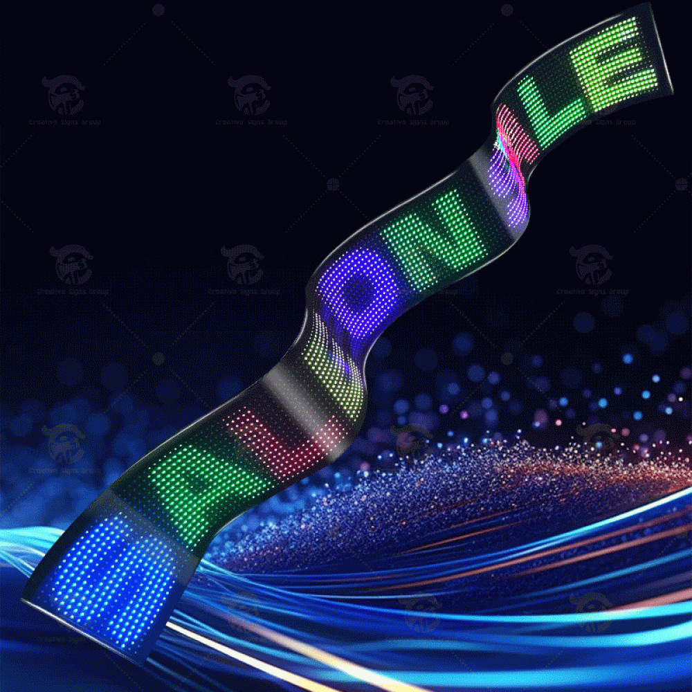 1696Plus LED Matrix Panel – APP Controlled Outdoor 5V Display | DIY Text, Animation & Image Sign for Car & Advertising