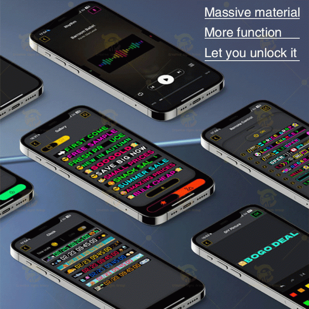 1696Plus LED Matrix Panel – APP Controlled Outdoor 5V Display | DIY Text, Animation & Image Sign for Car & Advertising