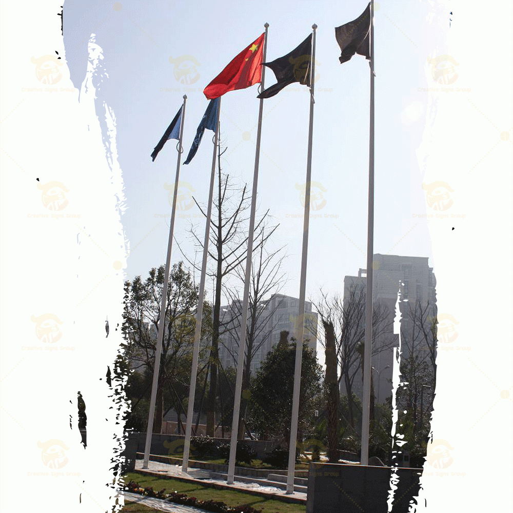 Halvard Internal Type Flagpole – Secure Internal Halyard System for Modern Flag Display