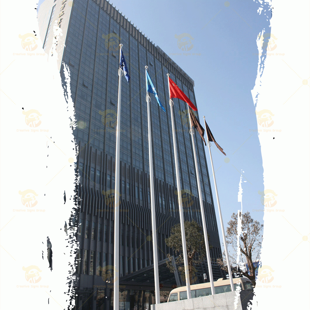 Halvard Internal Type Flagpole – Secure Internal Halyard System for Modern Flag Display