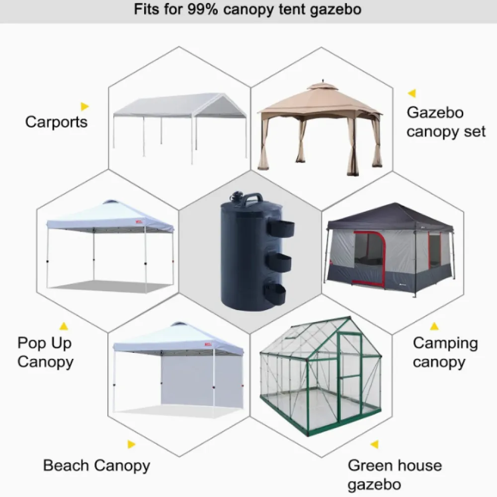 Portable Durable Waterproof PVC 20kg Tent Water Bladder Weight Bag