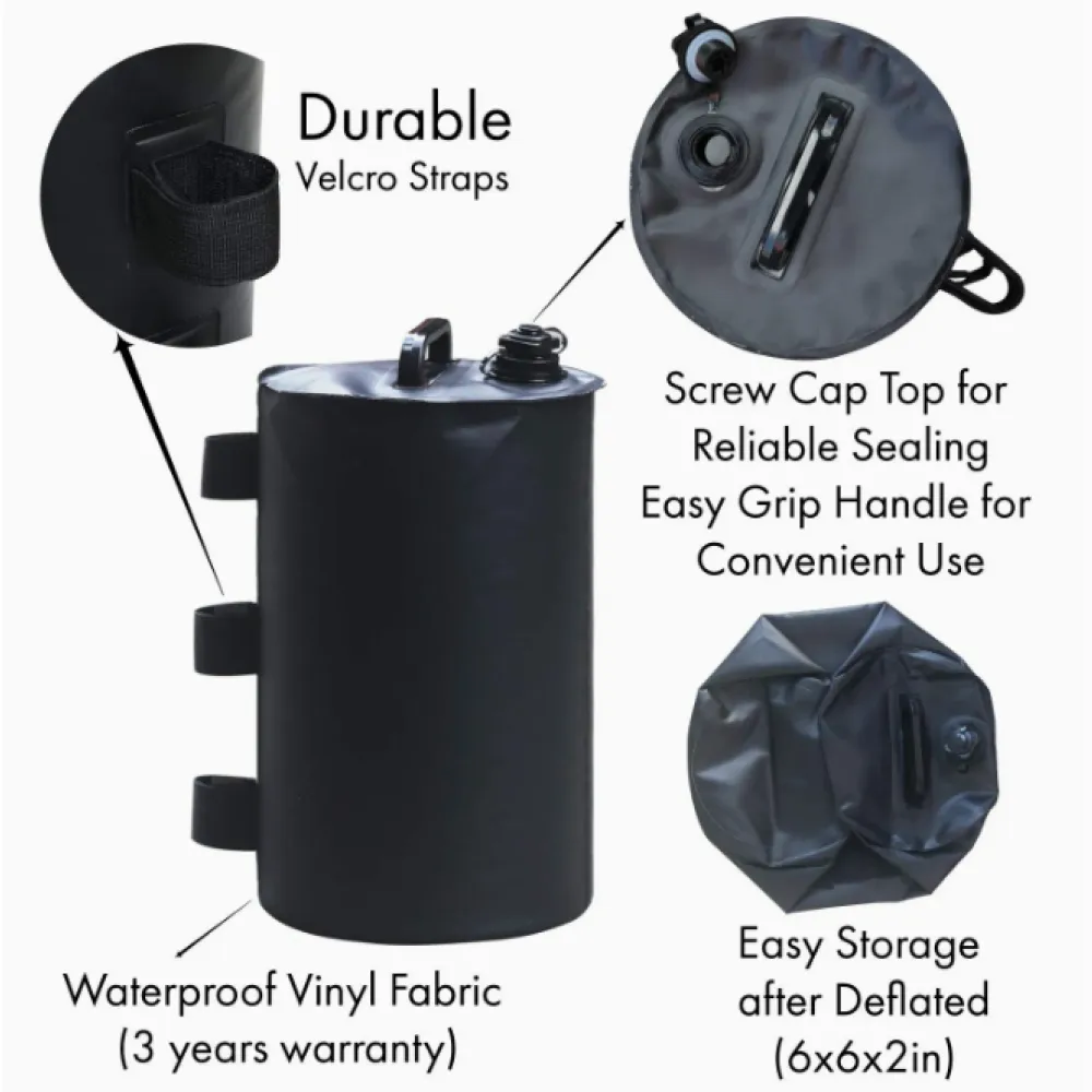 Portable Durable Waterproof PVC 20kg Tent Water Bladder Weight Bag