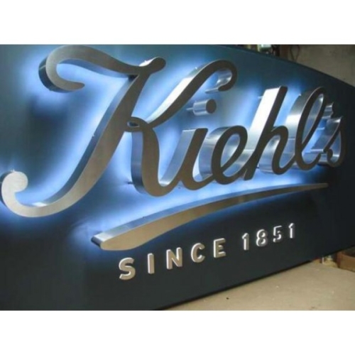 Stainless steel fabricated back halo illuminated 3D letters