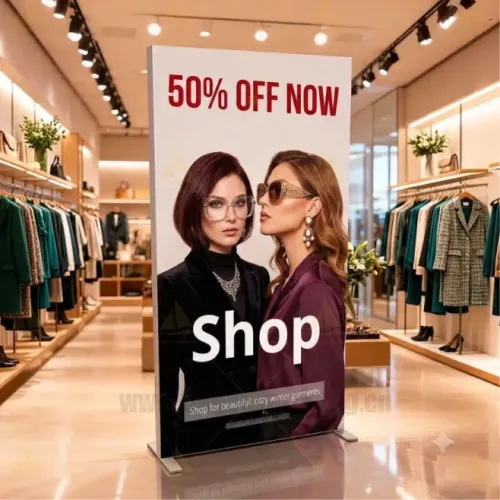 1000 x 2000mm Aluminum Frame Free Standing Light Box Display